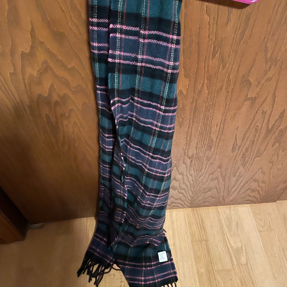 J. Crew Navy / Green / Pink Tartan Scarf NWT